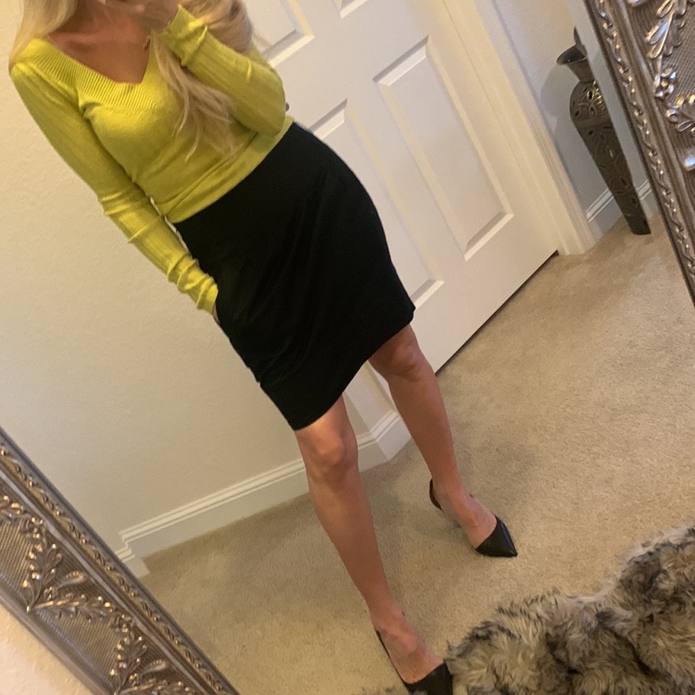 Express, extra small, sweater, mustard yellow.